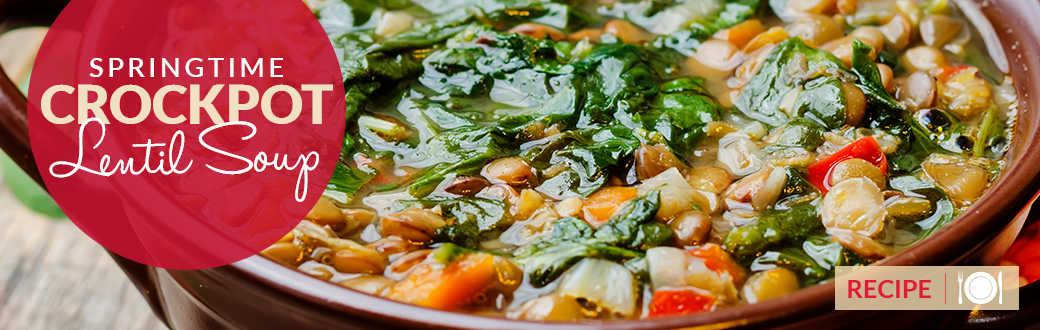 Springtime Crockpot Lentil Soup