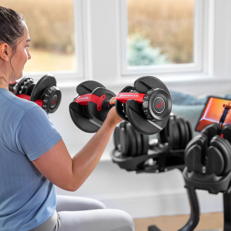 Biceps curl with SelectTech 552 Dumbbells - expanded view