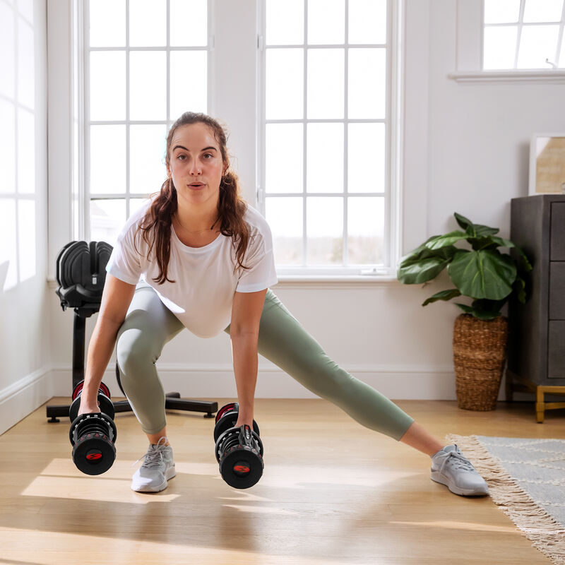 Side lunges with 1090 Dumbbells - expanded view