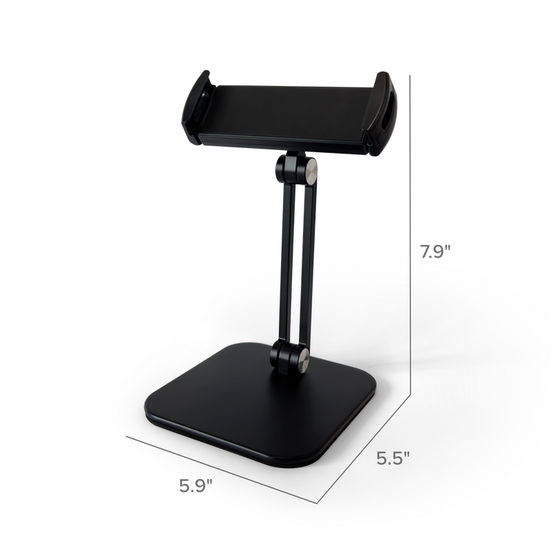 JRNY tablet holder dimensions - expanded view