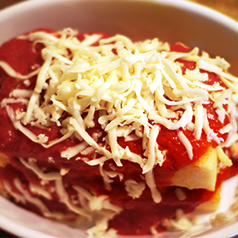 Hearty Polenta Lasagna Closeup