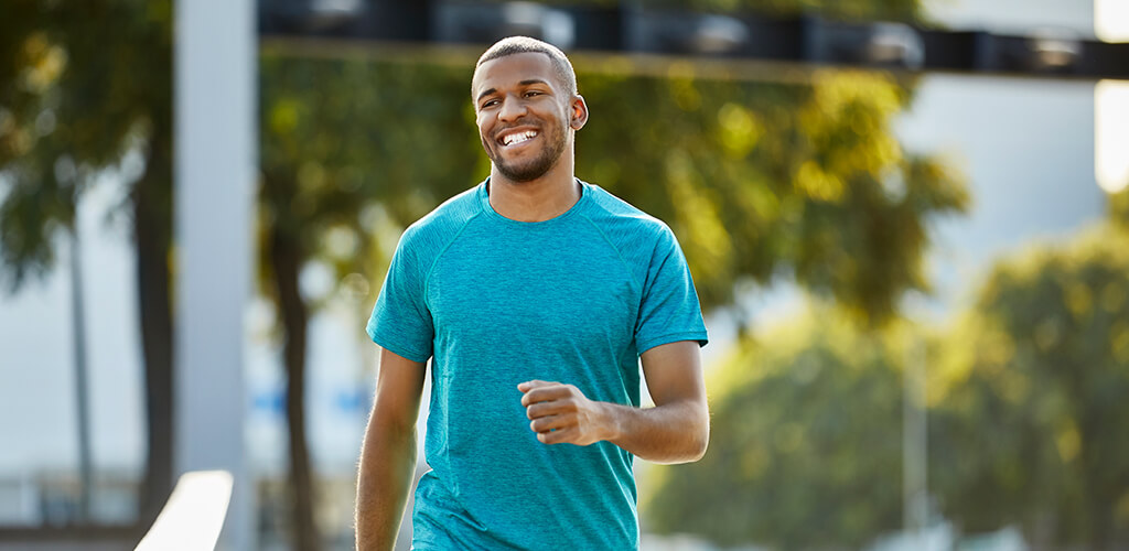 A man smiling.