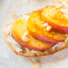 Peach Honey Ricotta Toast