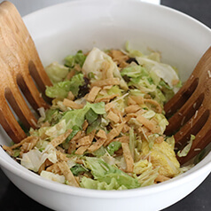 close up image of caesar salad