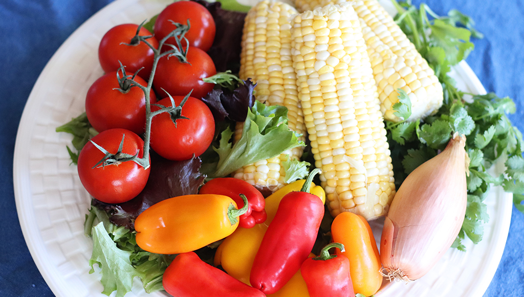 Ingredients for Chicken Fajita Salad.