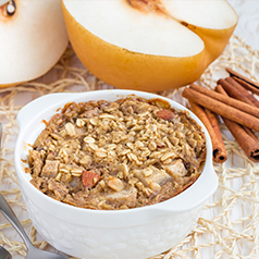 Close up of Cranberry Pear Crisp