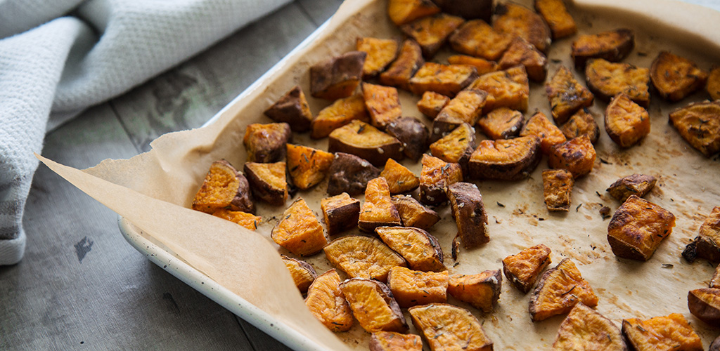 Roasted sweet potatoes