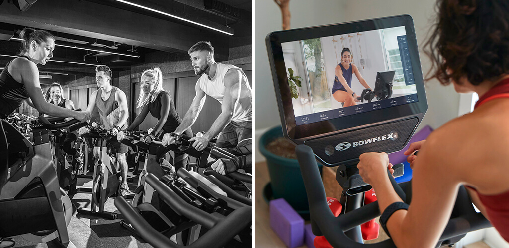 Indoor cyclists.